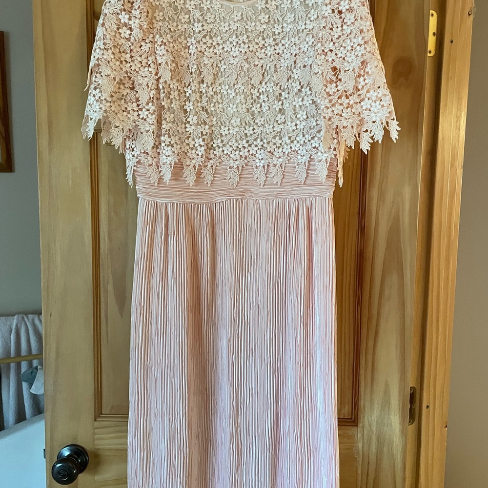 Chic Vintage Dress with Lace Overlay